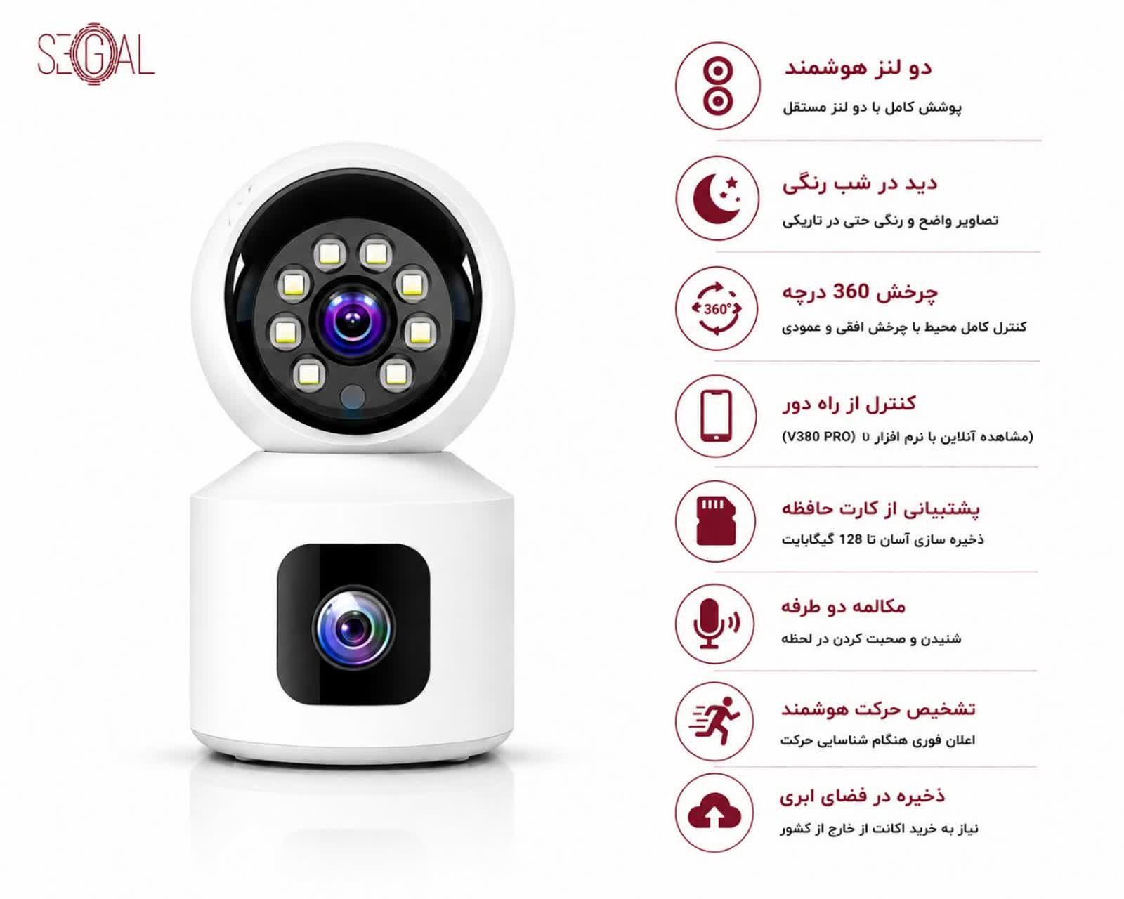 دوربین مداربسته مینی اسپیددام مدل SQ001-4G کیفیت تصویر 8 مگاپیکسل