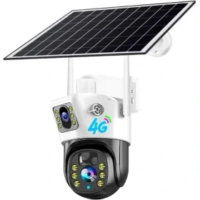 دوربین اسپید دام دو لنز خورشیدی 12 سیمکارتی V380