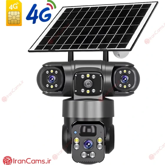 دوربین امنیتی اوکم مدل TZ3 سه لنز سیم کارتی خورشیدی