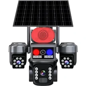 دوربین بی سیم خورشیدی سیمکارتی سه لنز 12 مگاپیکسل V380 مدل LX-XW818-4G