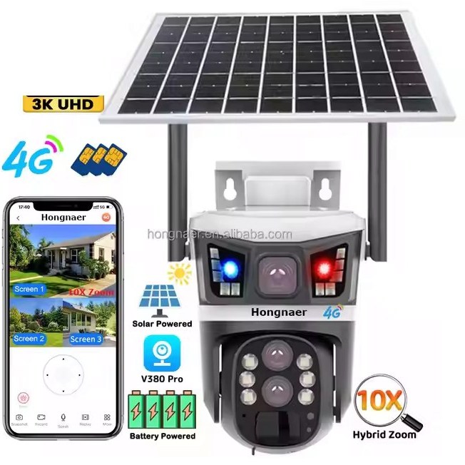 دوربین امنیتی خورشیدی با قابلیت زوم اپتیکال 10 مگاپیکسل