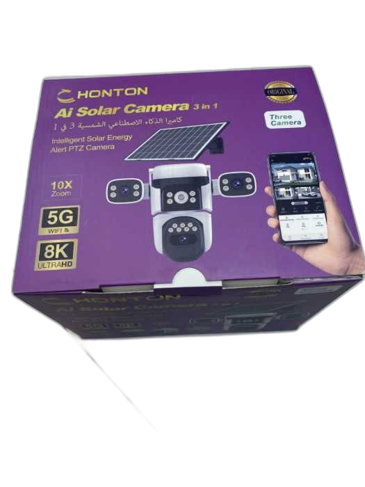 دوربین مداربسته خورشیدی سیمکارتی سه لنز نرم افزار اوکم