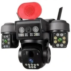 دوربین مداربسته خورشیدی سیمکارتی V380 سه لنز ۱۲ مگاپیکسل